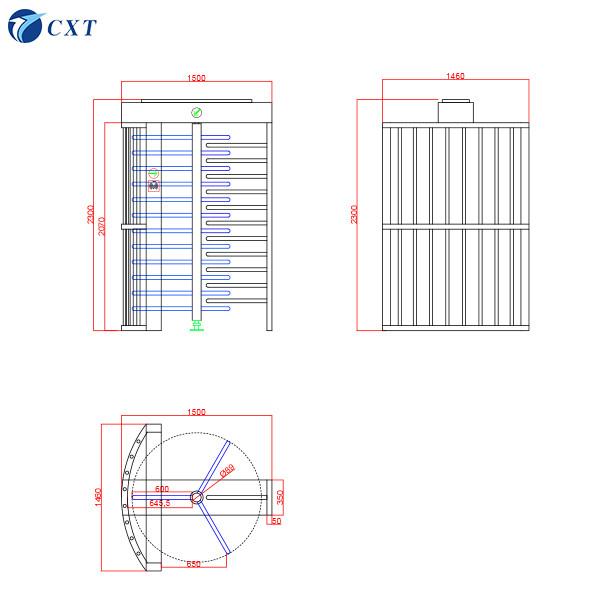 Intelligent Qr Code Full Height Turnstile Customized High Performance Z1701A-120