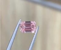 Categoria clara extravagante da joia sintética dos diamantes de Emerald Cut Lab Grown Pink