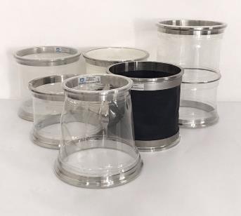 Antistatic 102mm PUAS Industrial Flexible Connectors For Powder Bulk System