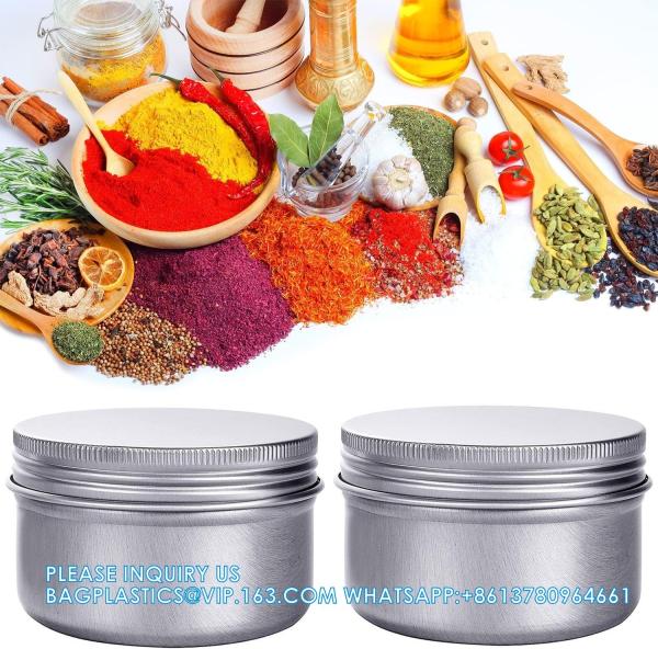 4 Ounce Aluminum Cans 120 ML Screw Lid Metal Storage Tins Containers For Storing Spices, Candies, Lip Balm, Candles