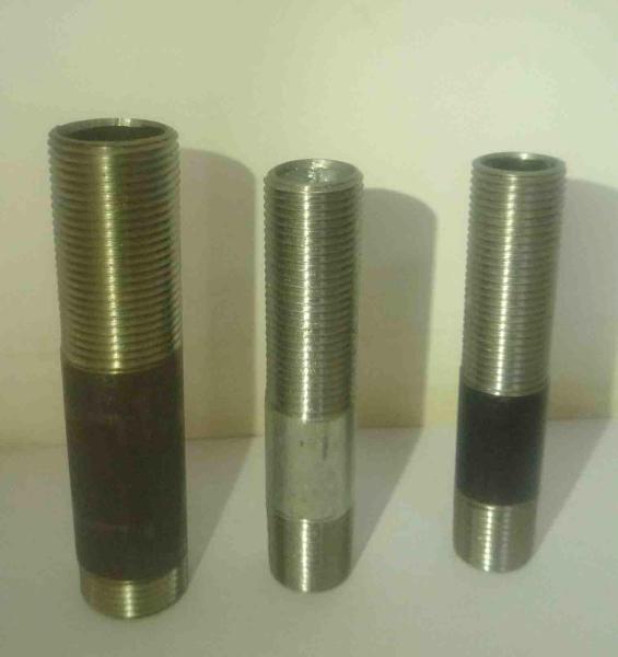 black long screwed steel pipe nipples with Russian standard