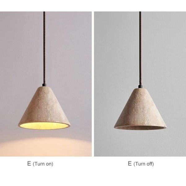 Wabi Sabi Pendant Light Designer Retro Stone Light Bedroom Bedside Dining Lights（WH-AP-676）