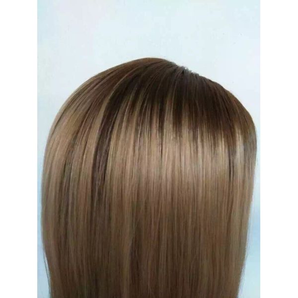 8A I6 inch Straight Style Dark Root Big Layer Brazilian Human Hair Wig