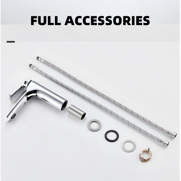 Premium Quality Wash Basin Faucet Brass Body Elegant Deck Mounted Chromed Surface