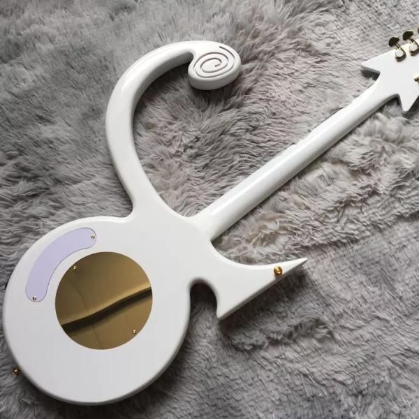 Custom Big Prince Arrow Inlay Gold Hardware Electric Guitar in White