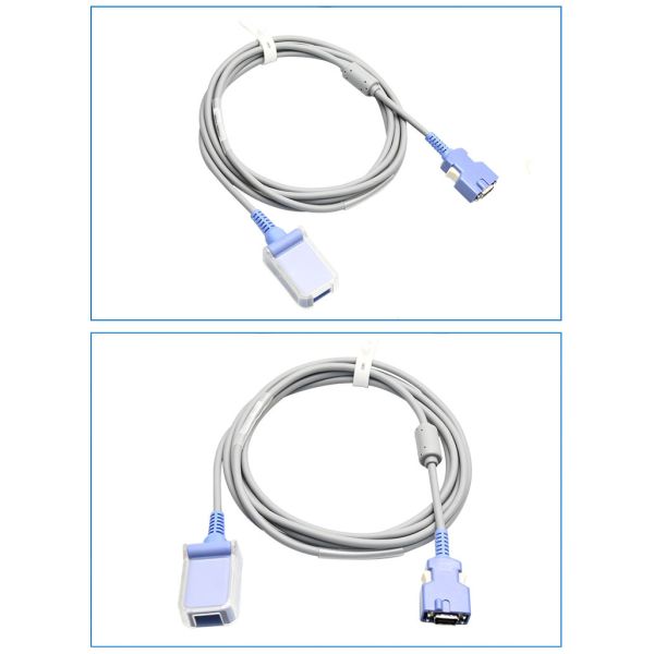 Doc-10 Blue-Purple Amp 14P DB9 Female Blood Oxygen Extension Cable Adapter Medical Consumables Compatible with N550 560 595
