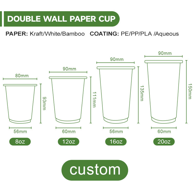 Biodegradable fast food takeout oil-proof kraft paper food box and cup packaging