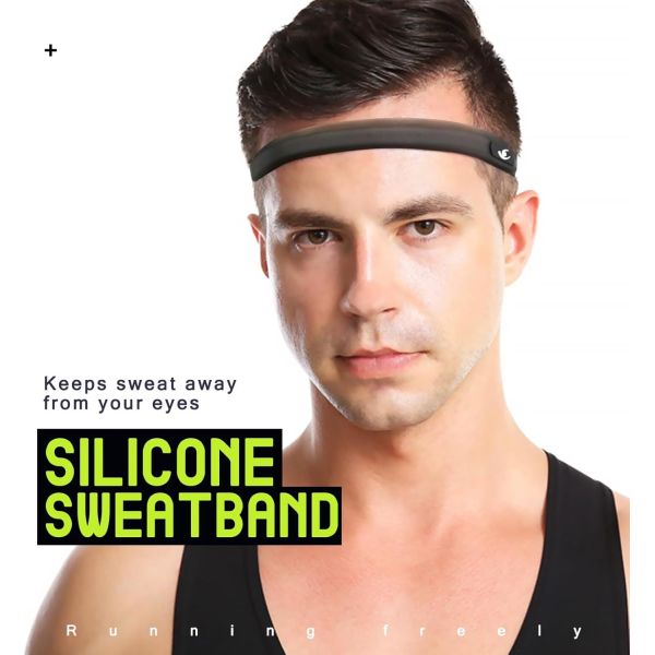 Soft Elastic Silicone Sweat Bands Wholesale, Non Slip Sport Sweat Wrist Bands Factory Direct