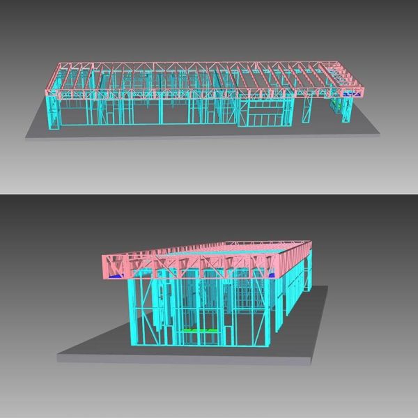 Fast Construction Prefabricated Steel Structure Single Family Home Bungalow House
