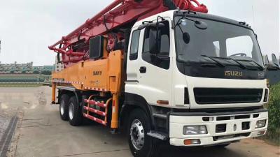 Caminhão Sany 46m das bombas concretas de mão do vermelho segundo com Isuzu Chassis