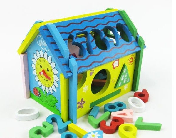 Jouets en bois de blocs de Chambre cognitive éducative de sagesse d'ODM