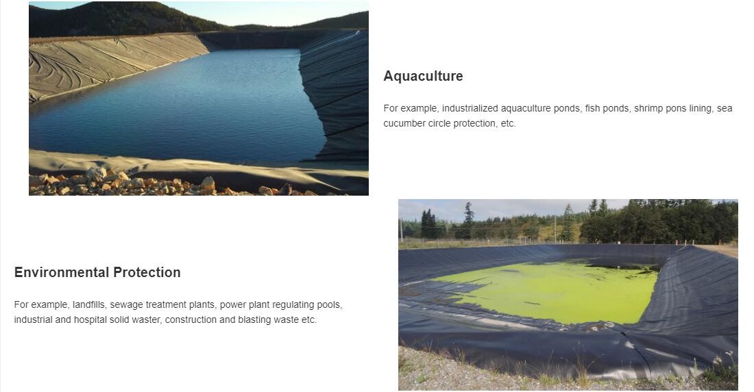 Противоокислительн HDPE Geomembrana 40 вкладышей запруды HDPE Mils покрывает