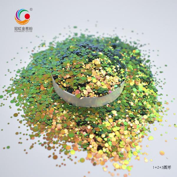 Gold Green Red Loose Chameleon Glitter Flake Nail Art Maple Leaf OEM