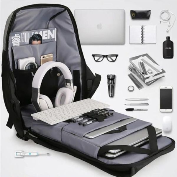 Poliéster resistente al agua de la mochila del ordenador portátil del Usb del viaje de negocios