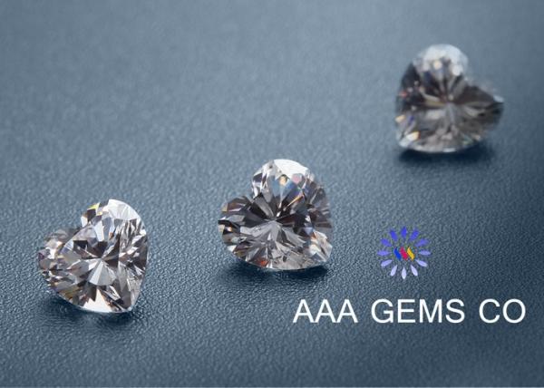 Heart Cut 9mm White Moissanite , Loose Moissanite Stones Ri 2.65 - 2.69