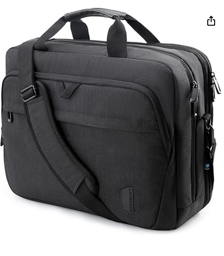 Laptop Bag, 15.6 Inch Briefcase Men, Lockable Computer Bag Work Bag, Water-Repellent Shoulder Messenger Bag Travel Office Business