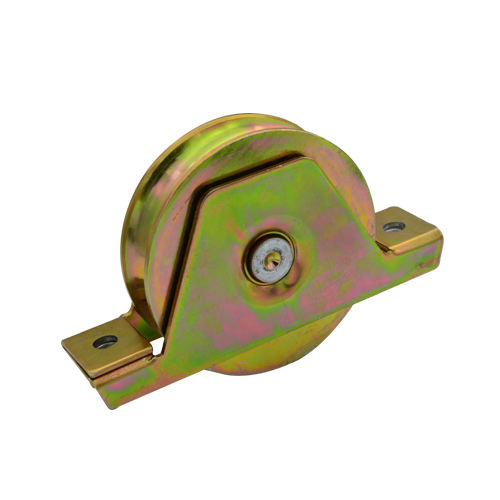 Sliding gate roller GW607 U Groove，Galvanized, Iron, Double bearing