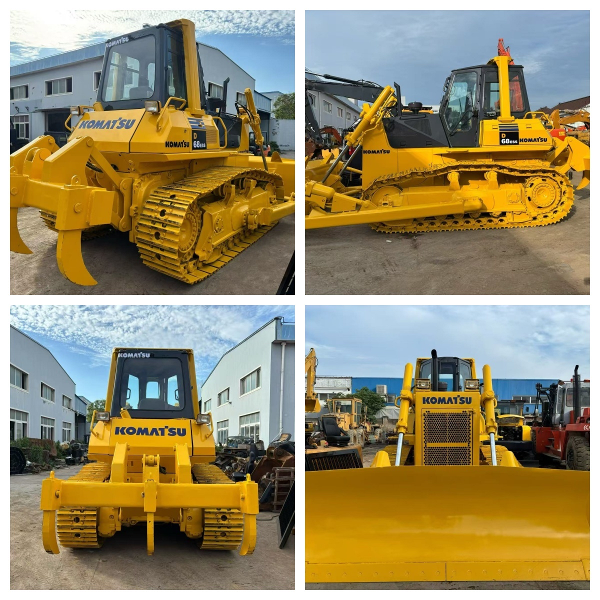 Low Hour Komatsu D68ESS Crawler Used Bulldozer 18 Ton Operating Weight Straight Tilt Blade Diesel Earthmoving Equipment