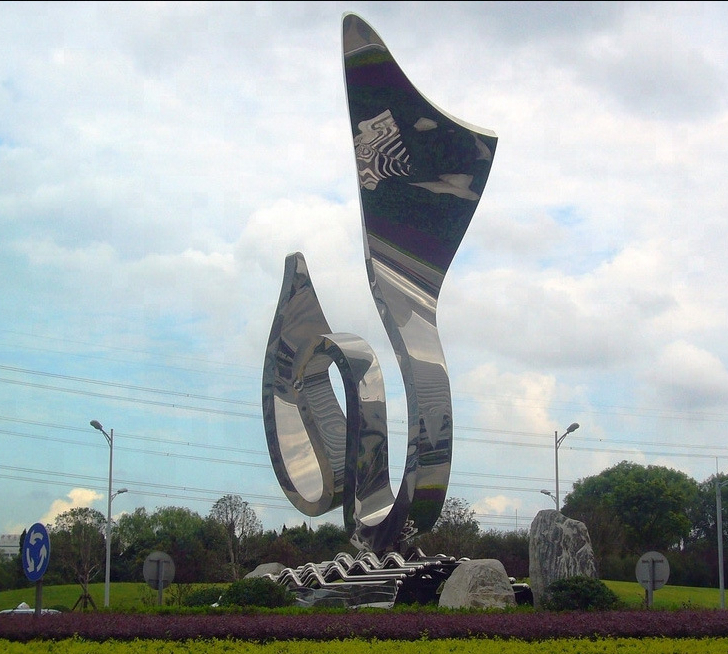 Large Size Art Abstract Metal Sculptures , Metal Garden Statues Sculptures
