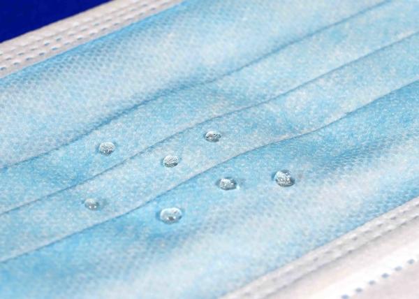 Blue 3Ply Disposable Face Mask / Single Use Face Mask With Elastic Earloop
