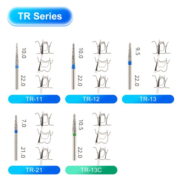 Fg Dental Burs Polish High Speed Drill Burr Bit Needle Tapered Round End Bur