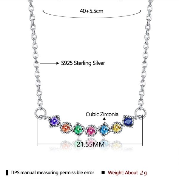 ожерелье 0.07oz 45.5cm стерлинговое серебряное приковывает ожерелье кубических людей Zirconia 5A