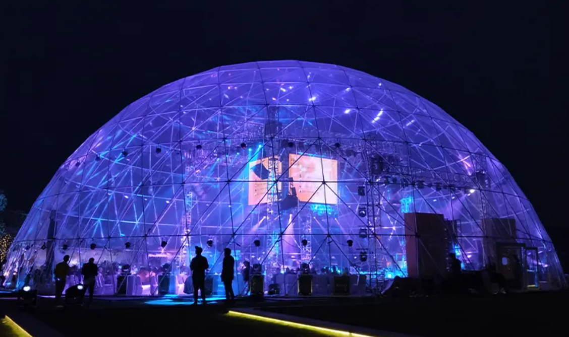 Ультрафиолетоустойчивый коммерческий купольный шатер огнеупорный иглу охладитель купол домашняя форма