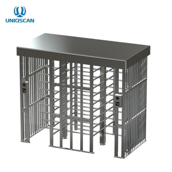 Full Height Turnstile SS304 Sliding Barrier Gates With IC Card Reader