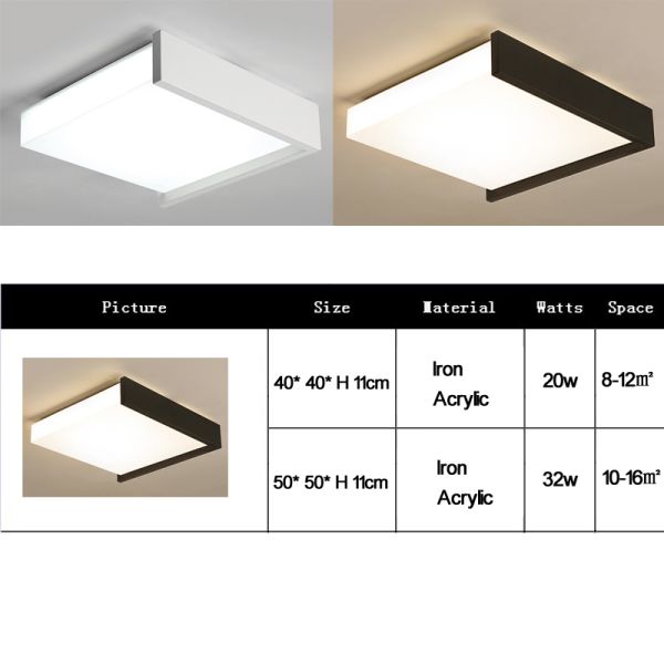 Stylish Square ceiling lights for indoor home Kitchen Dining room Lighting Fixtures (WH-MA-17)