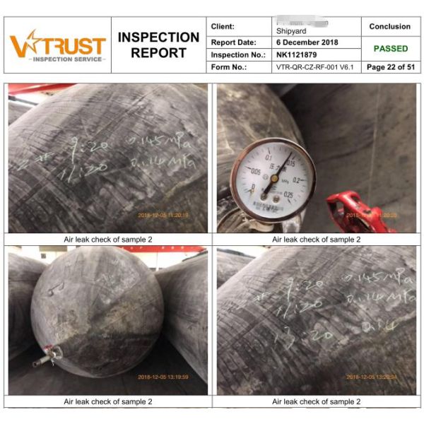 Marine Inflatable Airbag Shipyards Ship Salvage Airbags 1.5 X 10m 8 Layers