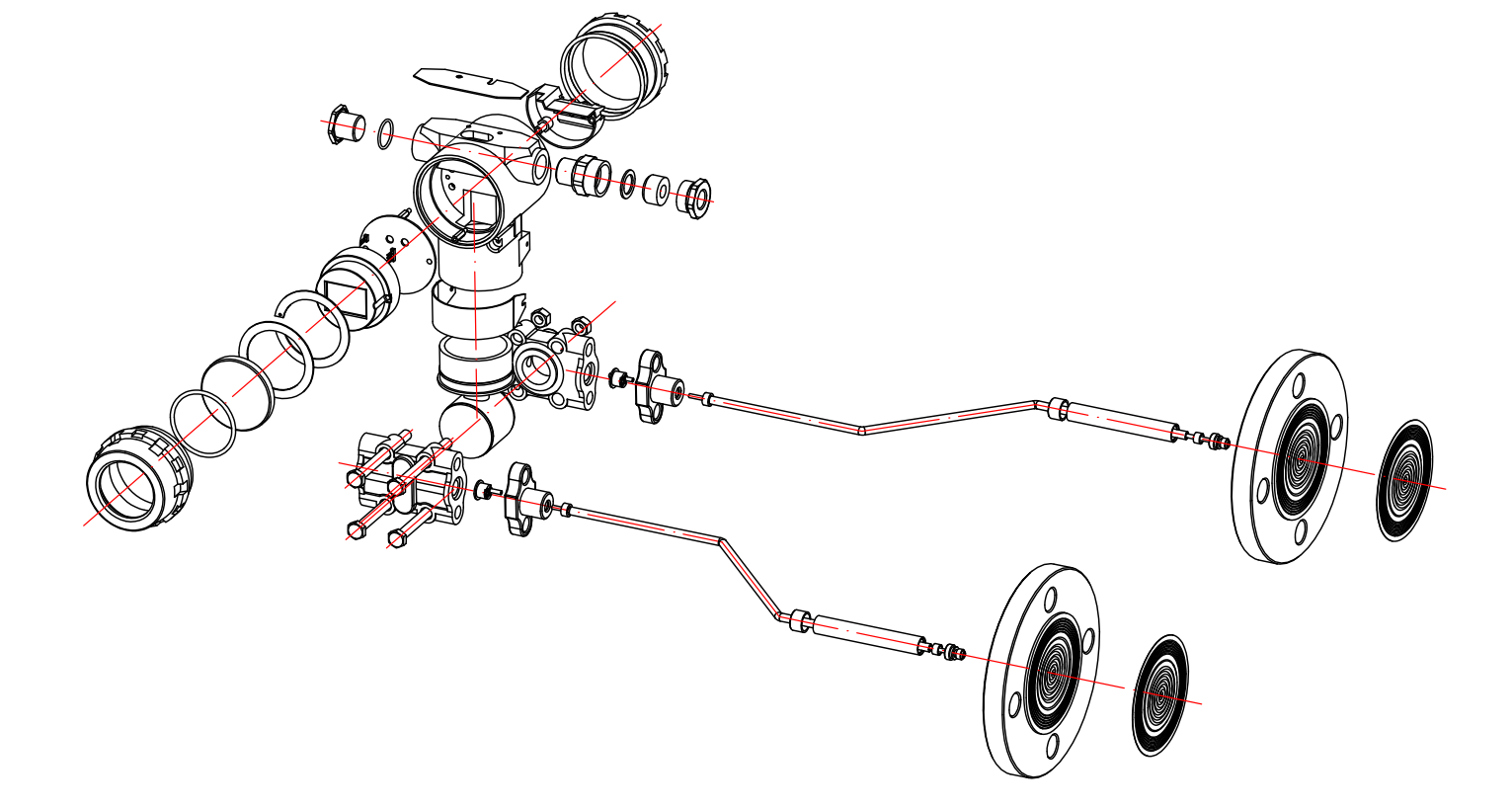 Remote Flange Liquid Level Transmitter Corrosion & Viscosity Resistant FD3051LD