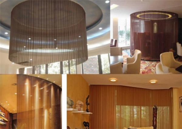 Rede de arame decorativa de bronze de Mesh Room Divider 2mm do metal da cor