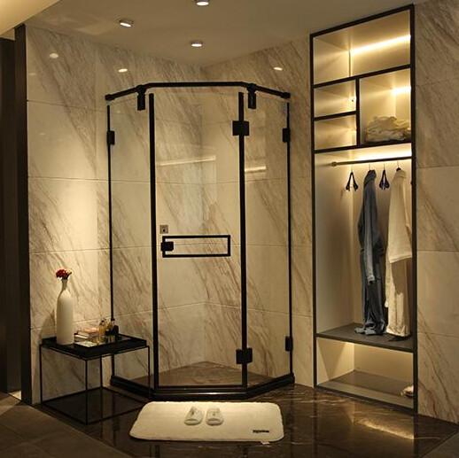 Double Sliding Bathroom Shower Screens  Aluminium Alloy Frame Bath Shower Cabin