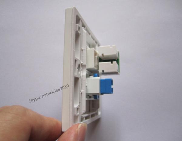 Discount Price RJ45 + SC Optical Fiber Wall Socket White Panel Good For Home Decoration