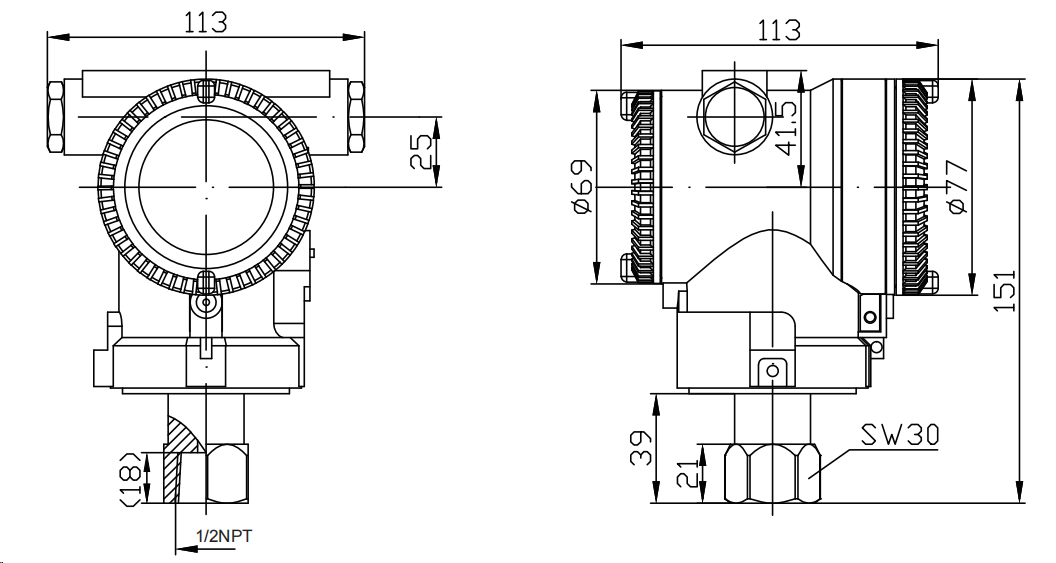 Safe Explosion Proof Pressure Transmitter For Oil & Gas Drilling / Storage In Petroleum Industry