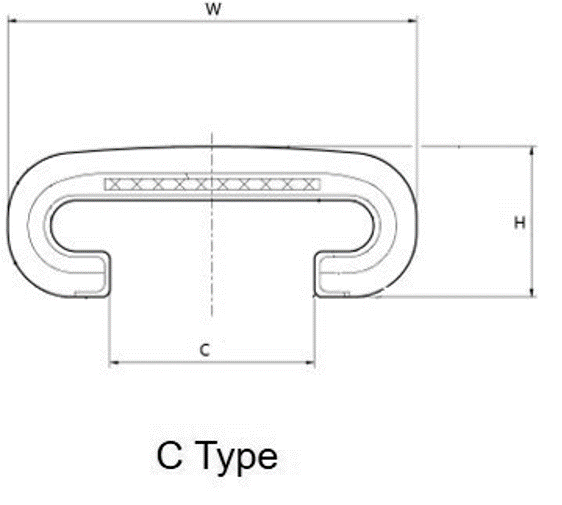C Type Escalator Handrail Polyurethane NT Handrai