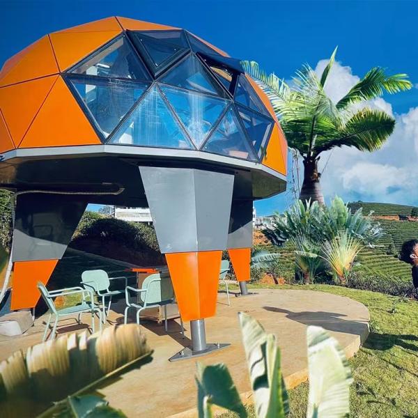 Casa Cápsula Espacial de Doble Cubierta 13.6㎡ con Ventanas Panorámicas de 360°
