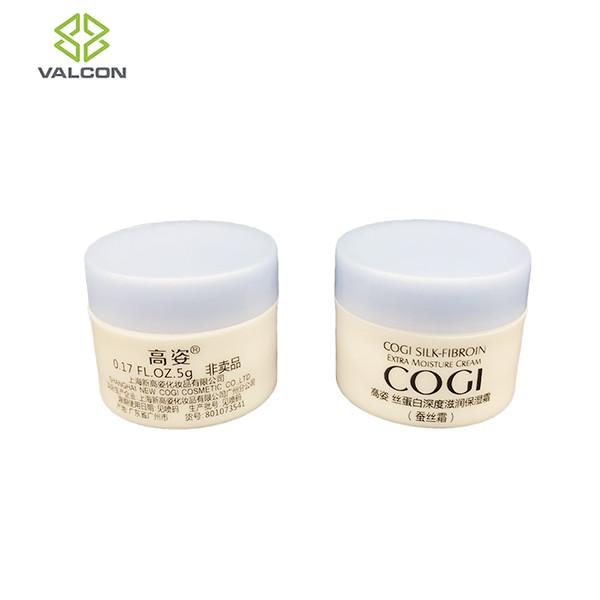 0.17 OZ Round Plastic Cosmetic Jars For Cream With Blue Screw Cap