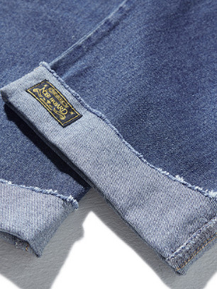 Crocheted Curly Hemmed Men'S Loose Jeans Street Style