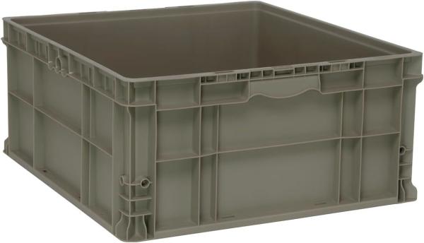Round Trip Totes, Attached Lid Containers Plastic Storage Tote Box For Distribution And StorageCrates Plastic Round Trip Tote Box Attached Lid Plastic Storage Container for Sale