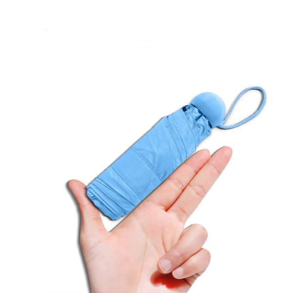 Five Folding Sun / Rain Mini Pocket Umbrella , Mini Capsule Umbrella For Women