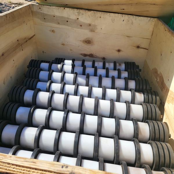 Dia 139mm Conveyor Rubber Disc Return Roller For Power Plant
