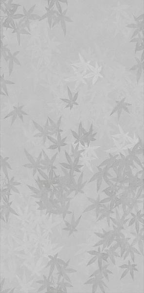 Thickness 9mm 6 x 12 ceramic wall tile For Interior Light Gray Bamboo Leaf Pattern