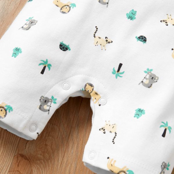 2023 Summer In Stock 100% Cotton Baby Jumpsuit Factory Reasonable Price Baby Rompers Short Sleeves Baby Clothing