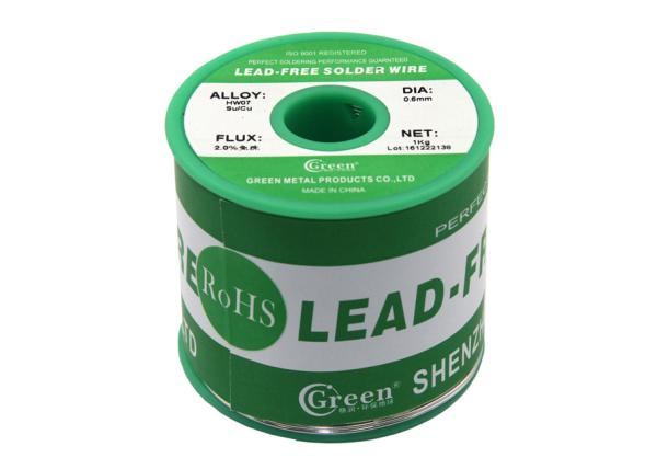 Green Lead Free Soldering Wire Material 0.3mm - 3.0mm Diameter Rosin Core