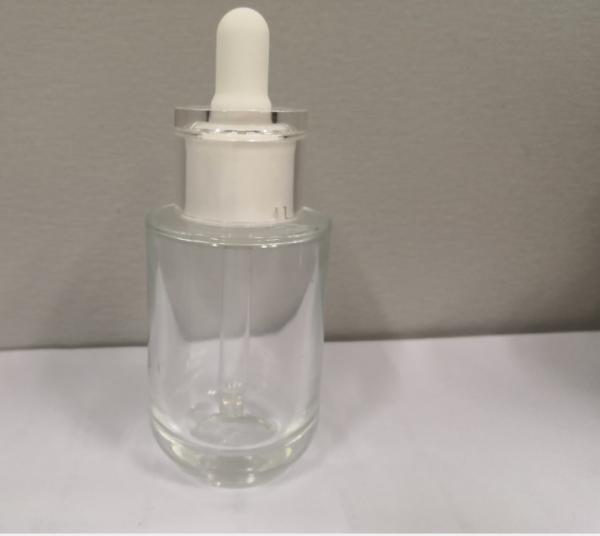 Cuidados com a pele de vidro claros da impressão do Silkscreen das garrafas do conta-gotas que empacotam o OEM plástico do colar