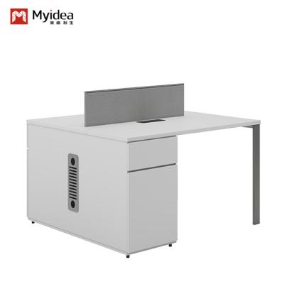 Support customization Modern Four-Person Office Desk Contemporary Design Durable MFC Panel Furniture