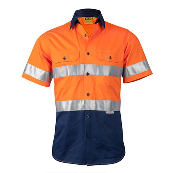 Waterproof Reflective Safety Shirts Orange Reflective Polo Shirt With Reflective Tape