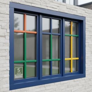 Colourful Aluminium Georgian Bar Insulating Glass Removable Muntin Bars