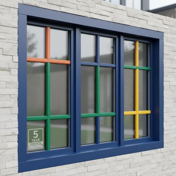 Colourful Aluminium Georgian Bar Insulating Glass Removable Muntin Bars